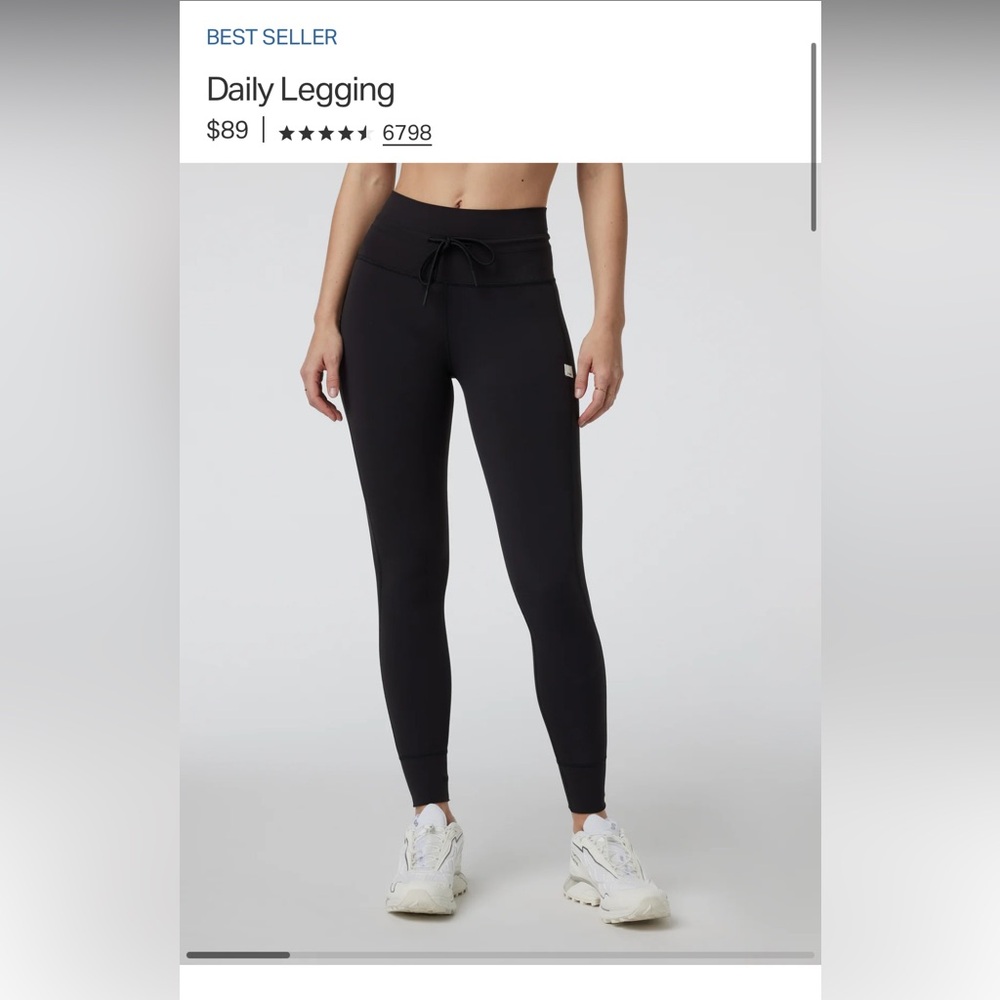 Vuori Black Daily Legging NWOT